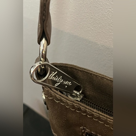 Thirty-One Brown‎ Expandable Adjustable Strap Crossbody Brown and Pink Plaid - Picture 10 of 13